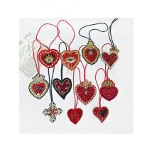 3D Handmade Rhinestone Beaded Heart hanging rope Patches Crystal Bag lanyard Patch beading Applique