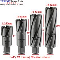 35mm 50mm 75mm 100mm Karbid-Kreisschneider. Durchmesser 12--65mm Hartmetall Kern Bohrer. 22x50mm Hohlbohrer. Metall Loch Säge Gebrauch für magnetische Bohrer.