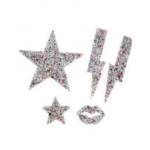 Rhinestone Lip Lightning Star Sequin Bead Patch Accessory Iron on Clothing Applications for Clothes Jeans Jacket Appliques Badge