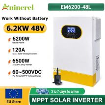 Aninerel 6.2KW 48V inverter solare ibrido PV 500VDC inverter a onda sinusoidale pura 120A MPPT regolatore di carica solare con WiFi