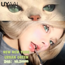 UYAAI Alunni di colore naturale per occhi 1 paio di lenti nere Cosmetici Marrone Bellezza Lenti da donna Contatto occhi blu Colore verde