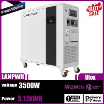 LANPWR Ufox Tragbares Kraftwerk 3500 W Solarmotor 5120 Wh LifePO4-Batterie Auto Zuhause Outdoor Camping Tragbare mobile Powerbank