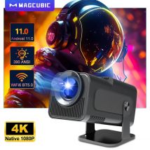 Projektor Magcubic 4K Android 11 natywny 1080P 390ANSI HY320 podwójny Wifi6 BT5.0 1920*1080P kino przenośny projektor ulepszony HY300