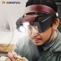 Gafas con lupa para mantenimiento de relojes, diadema, lupa, estilo de uso para leer, joyería, herramienta de reparación de relojes