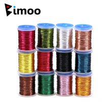 Bimoo 1PC Fly Tying 0.2mm Filo di Rame Midge Larve Ninfa Corpo Costola Legatura Materiale Bass Trota Esche Da Pesca Fly Tying Materiale