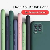 Per Realme 8 Pro Custodia Cover Realme 10 8 9 Pro Plus 9i 8i C55 C35 C31 C30 Narzo 50 50A Fonda Capa Custodia morbida in silicone liquido