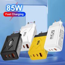 Insgesamt 85 W USB C Ladegerät 3 Ports PD Schnellladung Wand Netzteil QC3.0 für iPhone 15 Pro Samsung Xiaomi Telefon Ladegerät
