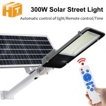 Lampione stradale solare 300W Super Luminosità Pannello solare ad alto efficienza IP67 Luce dimmerabile impermeabile per esterni
