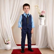Kids Gentleman Wedding Costume Boy Formal Clothes Performance Suit Prom Party Tie Blazer Children's Day Boys School Uniform 1-9T