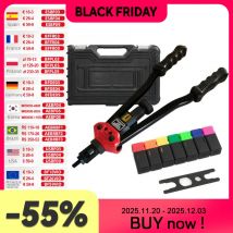 ALLSOME BT-607 remachadora arma herramienta Mano insertar tuerca de remache herramienta Manual mandriles M3 M4 M5 M6 M8 M10 M12 HT2778