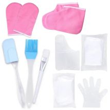 Juego de accesorios para el cuidado de manos y pies con cera de parafina, SPA exfoliante, guantes hidratantes de cera de parafina para manos, botines, tratamiento grueso