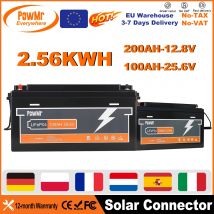 Pakiet akumulatorów 12V-200AH 24V-100AH Life 4 z BMS, ognioodporne ogniwa litowo-żelazowo-fosforanowe do wielokrotnego ładowania, do kempingu, pojazdów elektrycznych i systemów domowych.