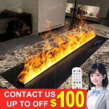 Camino atomizzato 3D per casa intelligente con LED Fiamma colorata ECO Camino elettrico per interni a vapore d'acqua per l'arredamento del soggiorno della parete della TV
