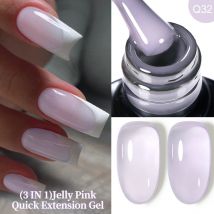 LILYCUTE 7ML Rosa Lila Frühling Schnell Verlängerung Gel Nagellack Gelee Für Maniküre Langlebige Nail art Gummi Basis gel Lack