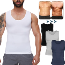Männer Abnehmen Body Shaper Haltung Weste Männer Kompression T-Shirt Bodybuilding Fett Brennen Bauch Control Tank Top Unter Shirt
