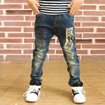 IENENS Junge Mädchen Hosen Röhrenjeans Elastische Taille Hosen 4-13 Jahre Kinder Jungen Denim Kleidung Kleidung Sporthosen