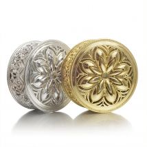 2 Stück sechseckige galvanisierte Aufbewahrungsbox, exquisite Aufbewahrungsschatzbox für den Schreibtisch, ausgehöhlte Süßigkeitenbox, Schmuckschatulle