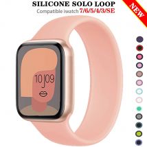 Cinturino per cinturino Apple Watch 44mm 40mm 45mm 41mm 38mm 49mm Bracciale elastico in silicone Solo Loop serie iWatch 7 6 3 SE 8 ultra 2 9