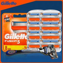 Oryginalne żyletki męskie Gillette Fusion 5 5 warstw Bezpieczeństwo Ręczna głowica goląca Ostrze przeciwcierne Wkłady do golarki do brody