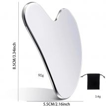 Herzförmiges Schönheitsmassagegerät aus Metall, Schaberwerkzeug aus Edelstahl 304, universeller Jade-Roller für den ganzen Körper