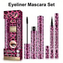 Yanqina flüssiger Eyeliner Bleistift 4d wasserdichte Mascara Set Kosmetik Eyeliner dicke Curling Mascara Augenbrauen Bleistift Augen Make-up