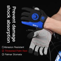 Ein Paar All-Finger-Handschuhe, atmungsaktiv, stoßfest, Touchscreen-Fahrradhandschuhe, Frühlings- und Sommer-Mountainbike-Straßen-Reithandschuhe
