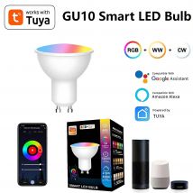 110V 220V GU10 Tuya WiFi Lampadina LED 5/7/9W RGB Faretti dimmerabili Smart LIfe APP Funziona con Alexa Google Home Protezione degli occhi