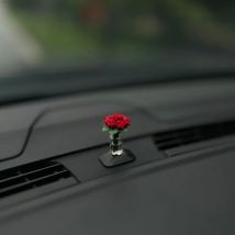 Cute Car Interior Decoration Mini Rose Sunflower Vase Auto Center Console Decoration Ornaments For Car Gifts Accessories