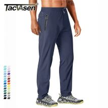 TACVASEN Outdoor Pants Men Quick Dry Straight Running Hiking Pants Elastic Lightweight Yoga Fitness Exercise Sweatpants Joggers