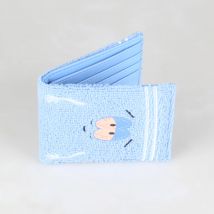 Portfel składany z wysokiej jakości tkaniny frotte, modny, personalizowany, z przegródką na karty i przegródką na dowód osobisty.