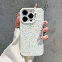 Cute Little White Rabbit Phone Case For iPhone 17 Air 16 15 14 13 12 11 17 Pro Max X XR XSMax Mini 7 8 Plus Y2K Trend Hard Cover