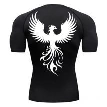 Grafisches, sportliches, schnell trocknendes Kompressionsshirt für Herren, Fitnessstudio, Workout, Laufen, T-Shirts, T-Shirts, Oberteile, Unterhemd, Baselayers, Activewear