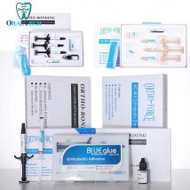 Zahnärztlicher kieferorthopädischer Klebstoff für Halterung, Zahnspange, Lichthärtung, Bindung, blau/grüner Kleber, selbstahärtendes Harzgel, Direktsystem