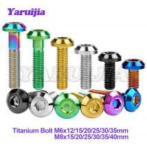 Yaruijia Bullone in titanio M6/M8x12/15/20/25/30/35/40mm Vite a brugola per freno moto bicicletta