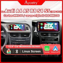 12,5 "Linux Android Auto pantalla Multimedia de coche Radio de coche para Audi A4 A5 B8 S4 S5 2009-2016 inalámbrico Carplay autolink airplay GPS
