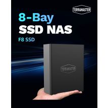 TERRAMASTER F8 SSD NAS Storage - 8Bay All SSD N95 QuadCore CPU, 8 GB di RAM, potente archiviazione attaccata su rete palmare (senza disco)