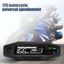 Ein universeller digitaler Motorrad-Tachometer, LCD-Digital-Kilometerzähler, Drehzahlmesser, Kraftstoffstandsmesser, Blinker, Licht für Motorräder