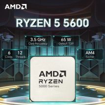 AMD Ryzen 5 5600 3,5 GHz NUOVO processore L3=32M 7NM 65W 6 core 12 thread R5 5600 Socket AM4 DDR4 ma senza ventola