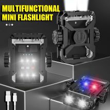 Mini LED Taschenlampe Spaß Finger Gyroskop Typ C wiederauf ladbare Schlüssel bund Taschenlampe 6 Beleuchtungs modus Outdoor Camping Not lampe