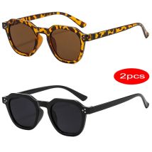 1/2 PCS Fashion Square Sonnenbrille Frauen Retro Nieten Schwarz Shades UV400 Männer Sonnenbrille Trend Brillen