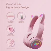 ONIKUMA Gaming Gaming Headset Bluetooth Headset Katzenohr Geräuschunterdrückung Hohe Klangqualität Niedlich