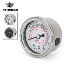 PQY-Kraftstoff Manometer Flüssigkeit 0-100 psi / 0-160psi Öl Manometer Kraftstoff Gauge Schwarz/weiß gesicht PQY-OG33