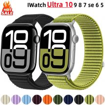 Pasek z nylonową pętlą do Apple Watch Band 46mm 42mm 45mm 44mm 40mm 41mm 38mm 49mm Bransoletka do IWatch Series Ultra 10 9 8 7 6 SE 5 3