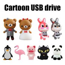 Neue Cartoon Tier USB-Stick Niedlichen Kaninchen Stift Stick Katze Memory Stick Pendrive 4/8/16/32/64/128GB Pinguin Bär cle usb geschenk
