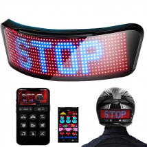 Display per casco a LED Spia per casco da moto Guida notturna Fanale posteriore per casco da bici RGB fai-da-te Schermo LED programmabile APP