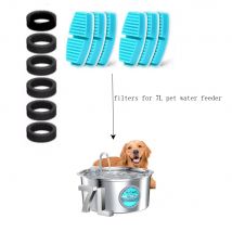 6/12 pezzi distributore automatico di acqua filtri speciali per alimentatore d'acqua per animali domestici da 7 litri set di filtri per fontana per animali domestici a carbone attivo (senza fontana)