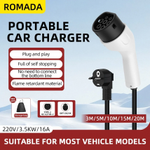 Typ2 IEC62196 EVSE EU Stecker 3,5 KW 16A EV Tragbare Ladegerät 3M 5M 10M 15M 20M Kabel Wallbox Adapter Für Elektrische Fahrzeug