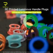 RRSkit Tappi manubrio per bicicletta ultraleggeri stampati in 3D Tappi manubrio luminosi per bici da strada con cinghia per manubrio piegata