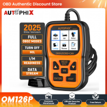 Autophix OM126P OBD2 Scanner per auto Lettura/Cancella codice guasto Controllo motore Strumento di scansione automobilistica professionale per tutte le auto OBD2