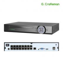 XMeye 16ch 4K POE NVR H.265X Onvif Videoregistratore di rete 2 HDD 24/7 Registrazione telecamera IP Sistema Onvif P2P